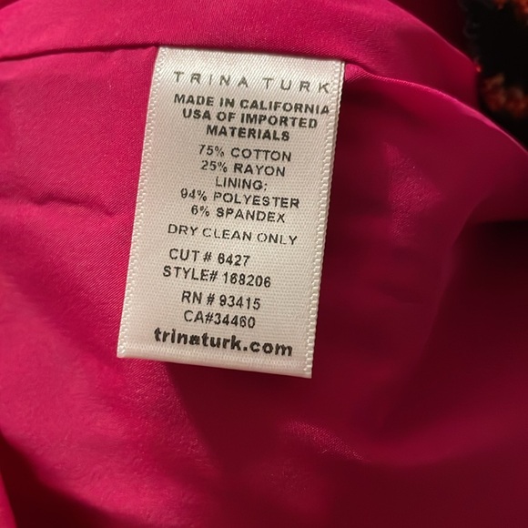 TRINA TURK WOMEN'S RICO MINI SKIRT TEXTURED MULTICOLOR STRIPE. - Picture 6 of 6